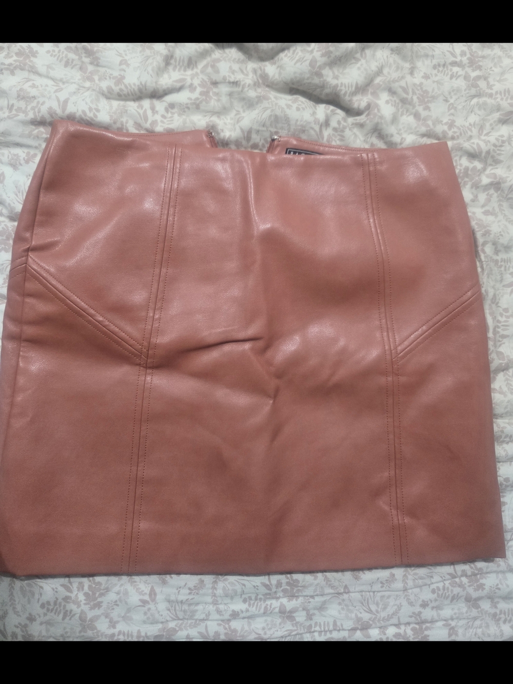 bagatelle Dusty Rose Faux Leather Mini Skirt